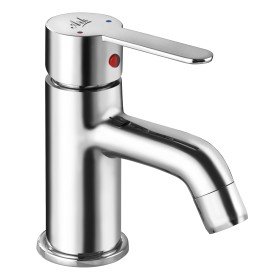 Single Lever One Hole Basin Mixer, Tangent with Detachable Braided Hoses