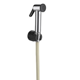 Health Faucet Set “Classic” with Hand Shower (Black) & PVC Pipe (White)